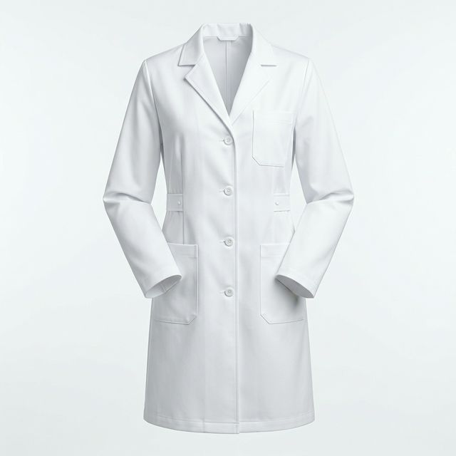 Bata hombre cuello solapa doctor especialista bordado logo
