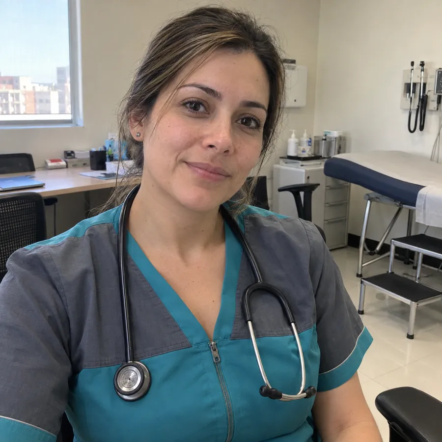 Casaca mujer cremallera bicolor uniforme médico Colombia