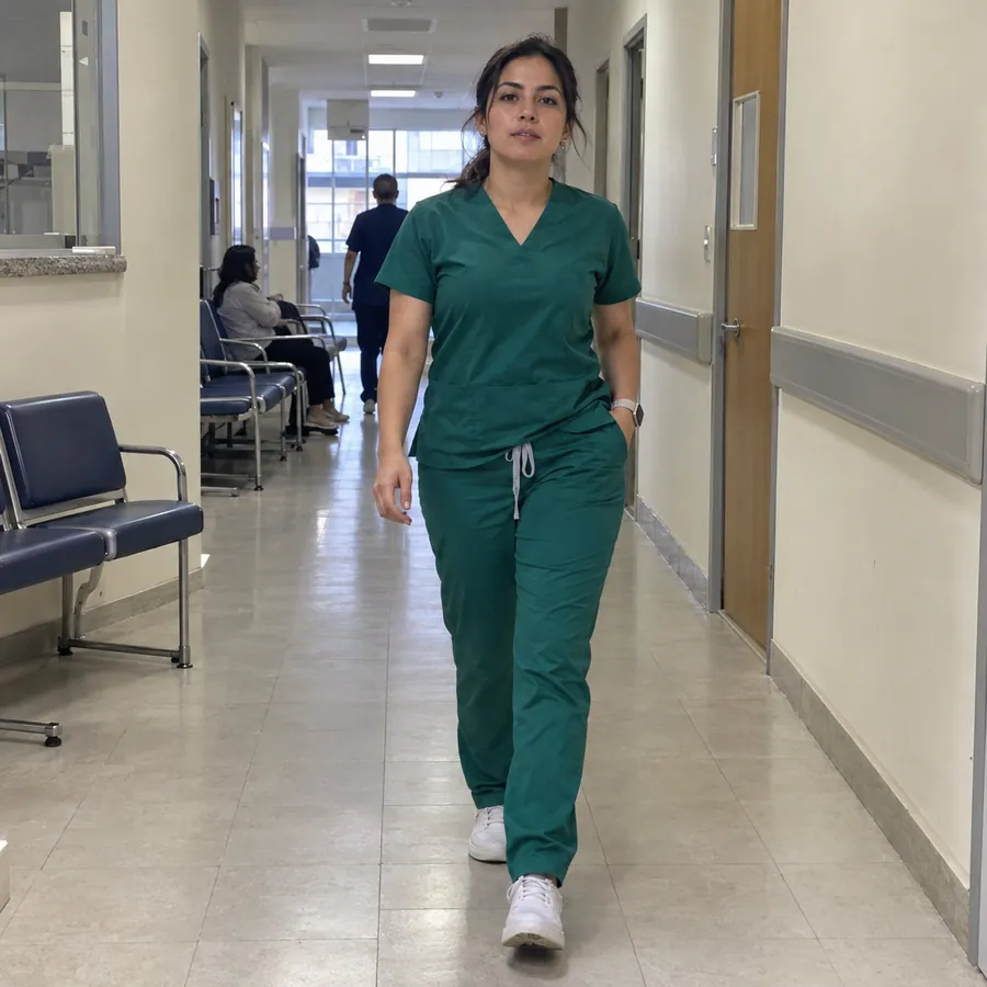 Pantalón pijama mujer microfibra antibacteriana sanitario